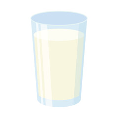 Illustration of milk in a glass.milk packing, glass of milk on white,dairy products background.