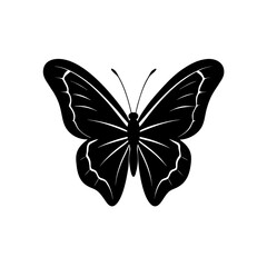 Glowing blue butterfly vector illustration scalable digital art icon silhouette