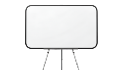 Blank Whiteboard on a Tripod Stand