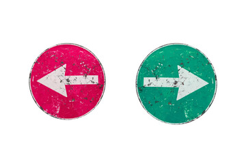 PNG image of Arrow signs left and right direction traffic sign symbol design illustration graphic element isolated 