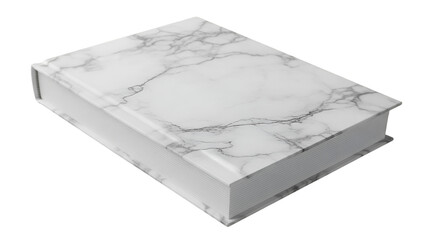 Elegant Marble-Patterned Book on Black Background
