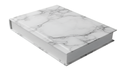 Elegant Marble-Patterned Book on Black Background