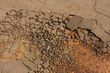Damage to Road in Rural East Texas Area