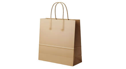 Simple Brown Paper Shopping Bag with Handles