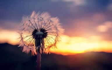 Wishing on a Dandelion: Hope at Golden Hour