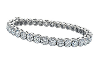 Obraz premium Classic diamond tennis bracelet isolated on transparent background, a timeless piece
