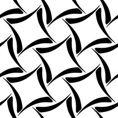 Seamless black and white geometric pattern. Vector Illustration.