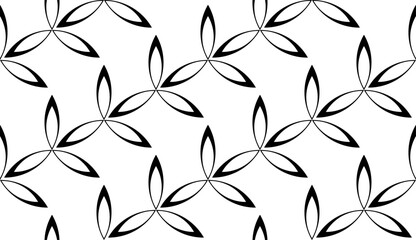 Seamless black and white geometric pattern. Vector Illustration.