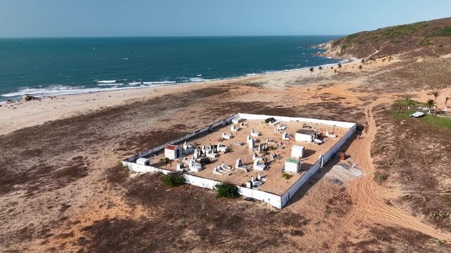 Cemetery on Malhada Beach - Jericoacoara Village - Jijoca de Jericoacoara, Cear&aacute;, Brazil