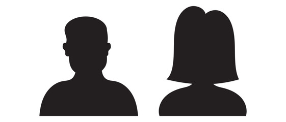 user Avatar Icons, Male And Female Profiles icon Minimalist Design with logotype. vector illustration.