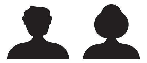 user Avatar Icons, Male And Female Profiles icon Minimalist Design with logotype. vector illustration.