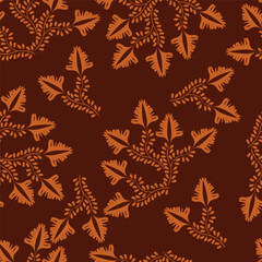 vector seamless pattern with leaves