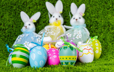 Easter egg with a bunny