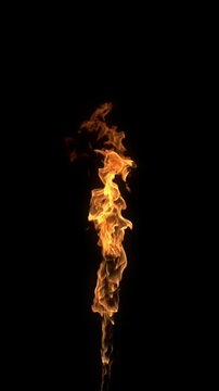 Flames Slow Motion with Alpha. You can easily composite the flames over your own footage by using alpha matte. Vertical Video.