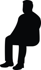 black silhouette of a man