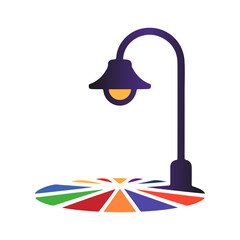 street lamp isolated on white background