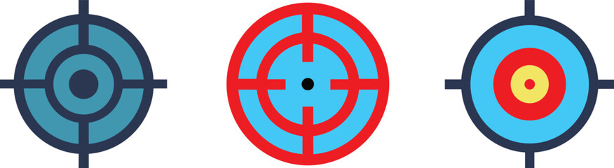 Target icon set. target Line Icon Design, Editable Stroke, Pixel Perfect, Stock Illustration. Goal symbol collection. Simple target with arrow. Vector illustration !