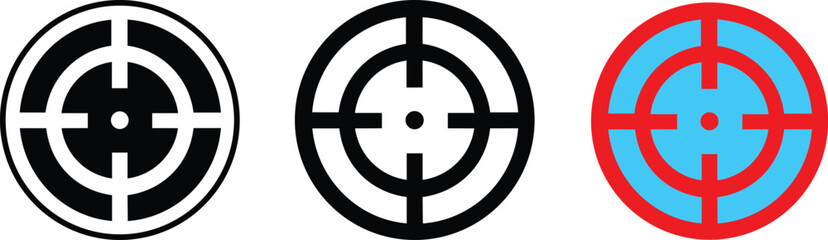 Target icon set. target Line Icon Design, Editable Stroke, Pixel Perfect, Stock Illustration. Goal symbol collection. Simple target with arrow. Vector illustration !