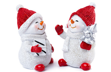 Funny snowman isolated