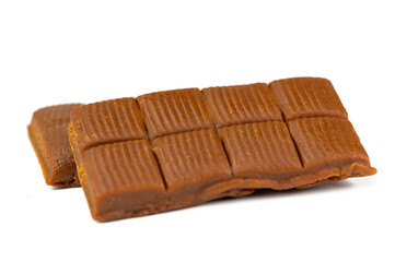 Milk toffee isolated