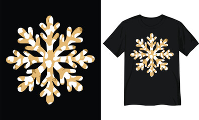 Luxury Gold Camouflage Snowflake Vector Icon