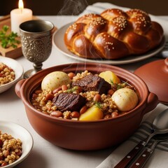 Traditional Jewish Sabbath Cholent – Warm, Hearty Stew of Tradition