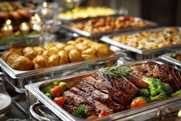 Lavish Party Brunch Buffet Table Setting
