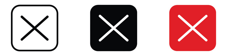 Close button icon vector. close, delete, remove symbol. vector illustration.