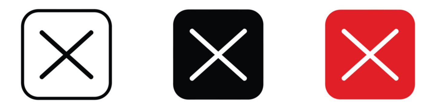 Close button icon vector. close, delete, remove symbol. vector illustration.