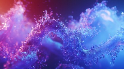 Abstract vibrant swirling clouds of colorful smoke and liquid in dynamic motion