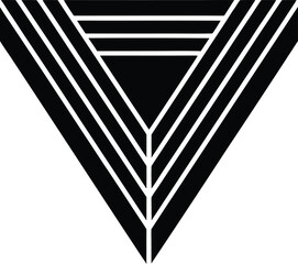 Abstract geometric pattern with dynamic lines and shapes modern design element isolated on transparent background