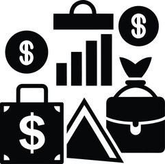 Abstract geometric shapes fluid motion dynamic swirls on isolated on transparent background