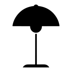 Table lamp isolated on transparent background