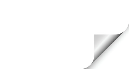 Paper Turning Corner Vector Illustration with Transparent Background