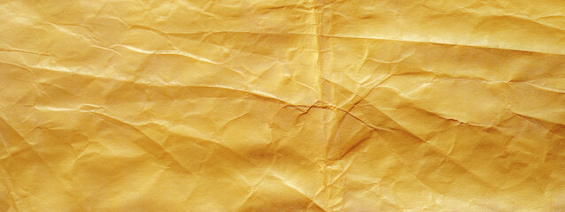 Golden wrinkled paper texture