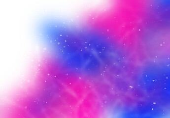 Abstract blurry cosmic nebula with pink blue hues and subtle noise texture isolated on transparent background Hand Draw