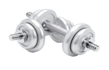 Hanteln isoliert auf weißem Hintergrund – Freisteller, transparent, Fitness-Equipment