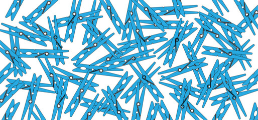 Blue clothespin or clothespeg. For clothesline on a sunny day or pegs hang on a washing line. Wooden clothes pin or clothes peg. Clothespins icon. Empty wooden clothes pegs. laundry fastener tool.