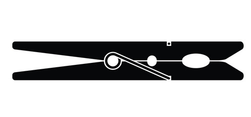 Cartoon clothespin or clothespeg. Foor clothesline on a sunny day or pegs hang on a washing line. Wooden clothes pin or clothes peg. Clothespins icon. Empty wooden clothes pegs. laundry fastener tool.