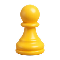 PNG Yellow pawn chess piece illustration.