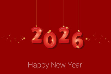 Happy New Year 2026. Vector illustration.