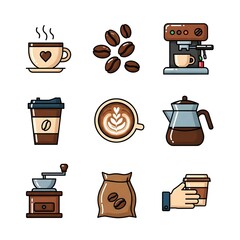 Coffee Icons Collection — Modern Minimal Set