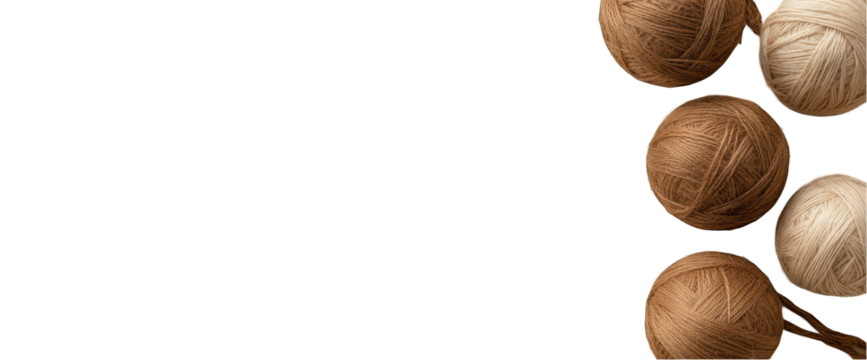 Yarn ball collection on transparent background knitting hobby thread craft material wool fiber