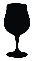 Drinking alcohol glass vector silhouettes design