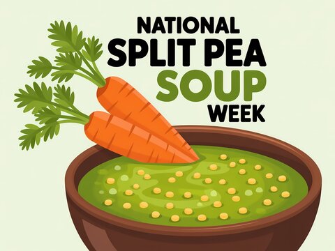 Celebrate national split pea soup week with a delicious bowl of homemade soup and fresh carrots