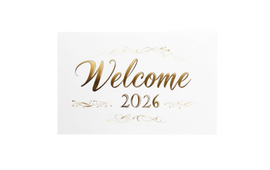 Decorative New Year invitation featuring shiny gold details perfect for holiday celebration events isolated on transparent background PNG