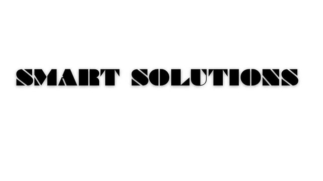 smart solutions for smarter world, smart, solutions, smarter, world, animated text video, business slogan advertisement, commercial, brand advertisement, attention grasping slogan, white background, 