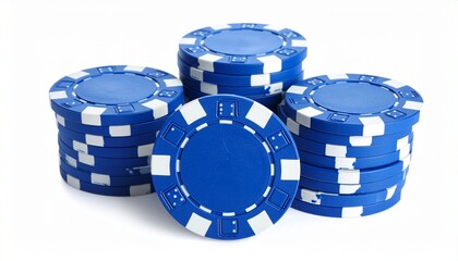 poker chips isolated on white