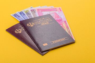 Iranian passport for travelling, flying and doing business. Iran document, id