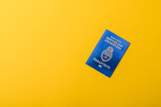 Argentine passport for travelling, flying and doing business. Argentina document, id - Powered by Adobe